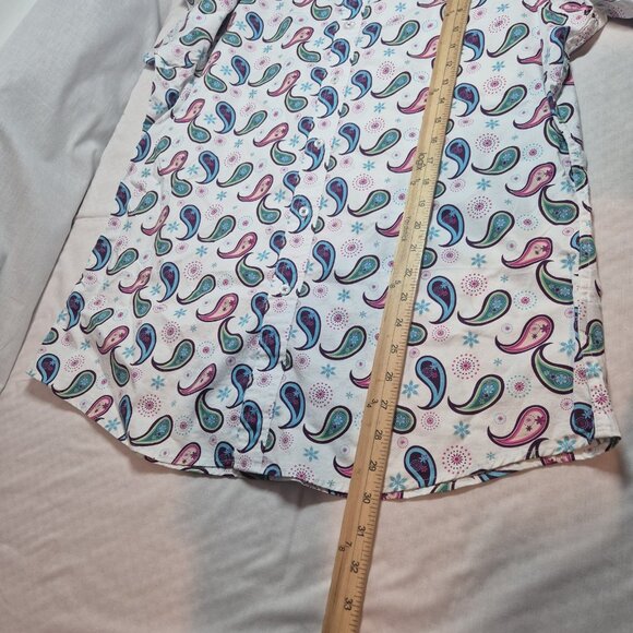 CREMIEUX PREMIUM DENIM Men's Size XL Shirt Stretch White Paisley Multi  (44) - Picture 8 of 13